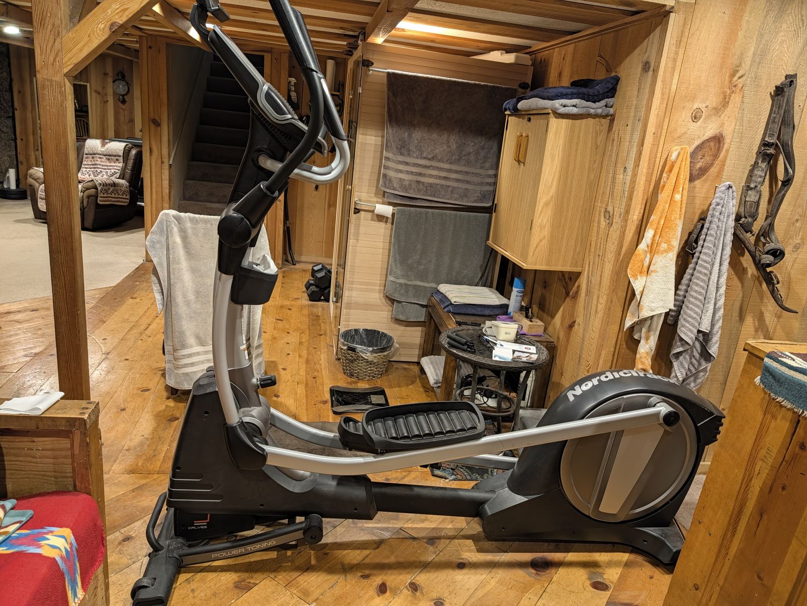 NordicTrack SE 7i elliptical in Lex and his dad’s home gym
