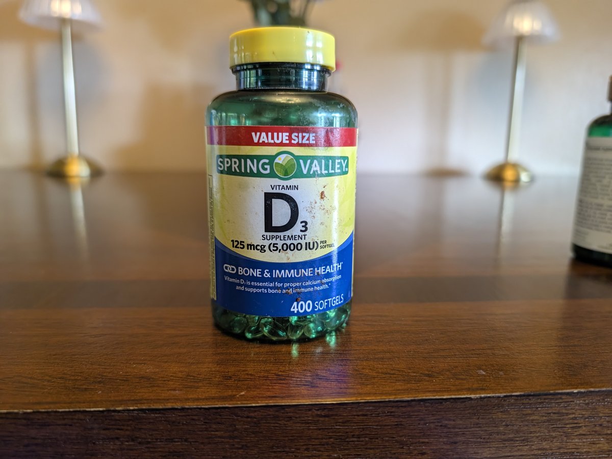 Spring Valley Vitamin D3 5000 IU softgels Lex takes in colder months